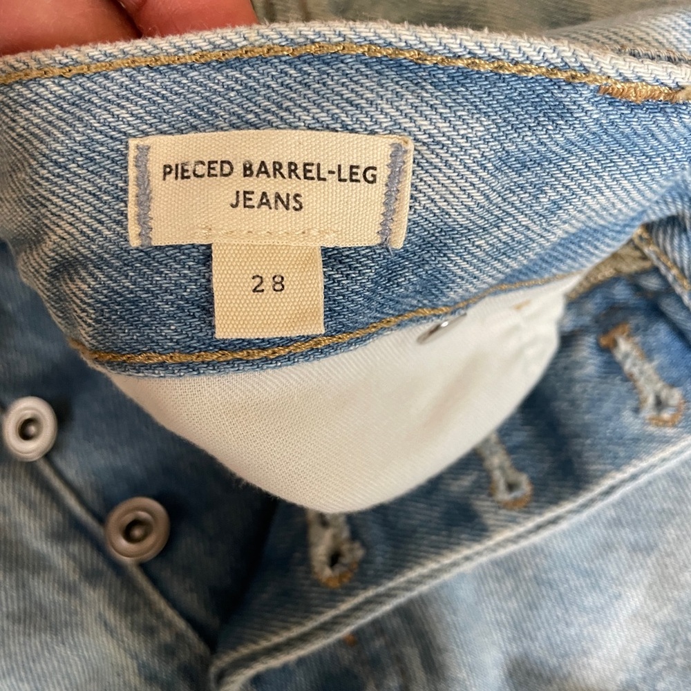 Madewell Womens Pieced Barrel-Leg Jeans Size 28 - Picture 9 of 9